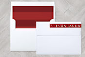 "Tis the season" - Retired Holiday Cards in Snowfall by Jennifer Thomke - Liner and Label