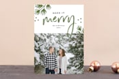 "Merry Making" - Retired Holiday Cards in Olive by Anna Elder - Front