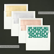 "Nice List Approved" - Retired Holiday Cards in Winter Green by Hooray Creative - Slip-In Envelope Liners
