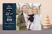 "Adoration" - Retired Holiday Cards in Navy by Tatiana Nogueiras - Front