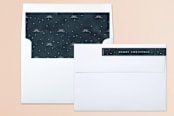 "Adoration" - Retired Holiday Cards in Navy by Tatiana Nogueiras - Liner and Label