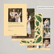 "Bountiful Sweetness" - Rosh Hashanah Cards in Green Apple by Grae - Back of Card Options