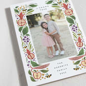"Bountiful Sweetness" - Rosh Hashanah Cards in Green Apple by Grae - Detail