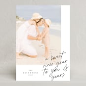 "Greeting Note" - Rosh Hashanah Cards in Powder by Grae - Front