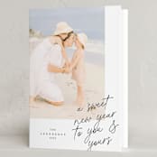 "Greeting Note" - Rosh Hashanah Cards in Powder by Grae - Folded Card