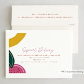 "Fruitful Celebration" - Rosh Hashanah Cards in Apricot by Jessica Corliss - FREE Recipient Addressing