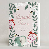 "Shanah Tova" - Rosh Hashanah Cards in Rosemary by Maja Cunningham - Folded Card