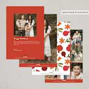 "New Year Pomegranates" - Rosh Hashanah Cards in Pomegranate by Becky Nimoy - Back of Card Options