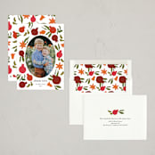 "New Year Pomegranates" - Rosh Hashanah Cards in Pomegranate by Becky Nimoy - Assembled