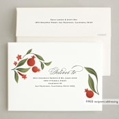 "luxe pomegranate" - Rosh Hashanah Cards in Sunshine by Grae - FREE Recipient Addressing
