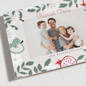 "Joyful Rosh Hashanah" - Rosh Hashanah Cards in Cherry by Maja Cunningham - Detail