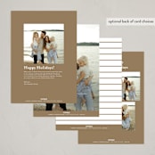 "New Year Arch" - Rosh Hashanah Cards in Topaz by Alexandra Cohn - Back of Card Options