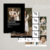 "Frame of Happiness" - Rosh Hashanah Cards in Snow by Chris Griffith - Back of Card Options