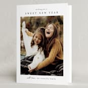 "Frame of Happiness" - Rosh Hashanah Cards in Snow by Chris Griffith - Folded Card