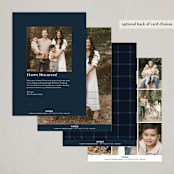 "Quartzite" - Rosh Hashanah Cards in Navy by Wildfield Paper Co - Back of Card Options