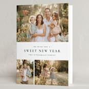 "Quartzite" - Rosh Hashanah Cards in Navy by Wildfield Paper Co - Folded Card