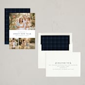 "Quartzite" - Rosh Hashanah Cards in Navy by Wildfield Paper Co - Assembled