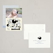 "The Matisse" - Rosh Hashanah Cards in Powder by June Letters Studio - Assembled