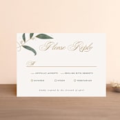 "Love Grows" - RSVP Postcards in Leaf by Leah Bisch - Front