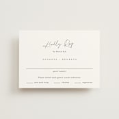"Handwritten" - RSVP Postcards in Obsidian by Jennifer Postorino - Front