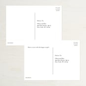"Modern Initials" - RSVP Postcards in Buttercream by Lori Wemple - Back of Card