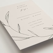 "Waldorf" - RSVP Postcards in Taupe by Kelly Schmidt - Detail
