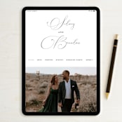 "In Love" - RSVP Postcards in Ink by Carolyn MacLaren - FREE Wedding Website