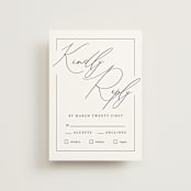 "Love Story" - RSVP Postcards in Alabaster by Liz Conley - Front