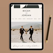 "Kenai" - RSVP Postcards in Shadow by Carly Reed Walker - FREE Wedding Website
