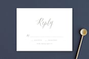 "Monogram Floral" - RSVP Postcards in Peach by Lori Wemple - Front