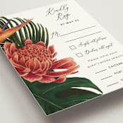 "Tropical Bouquet" - RSVP Postcards in Basil by Elly - Detail