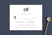 "Love Actually" - RSVP Postcards in Onyx by Design Lotus - Front