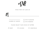 "Love Actually" - RSVP Postcards in Onyx by Design Lotus - Detail