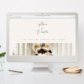 "Timeless" - RSVP Postcards in Taupe by Leah Bisch - FREE Wedding Website