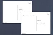 "Grande Botanique" - RSVP Postcards in Mist by Bonjour Paper - Back of Card