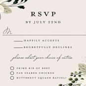 "Botanical Ring" - RSVP Postcards in Ivory by Susan Moyal - Detail