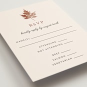 "Leaf Print" - RSVP Postcards in Rust by Katharine Watson - Detail