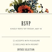 "Vintage Garden Invite" - RSVP Postcards in Vintage Beige by Alisa Wismer - Detail