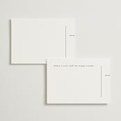 "Sense and Sensibility" - RSVP Postcards in Cloud by Design Lotus - Back of Card