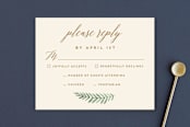 "Painted Ferns" - RSVP Postcards in Cream by Amy Kross - Front