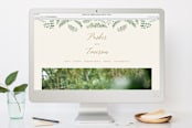 "Painted Ferns" - RSVP Postcards in Cream by Amy Kross - FREE Wedding Website