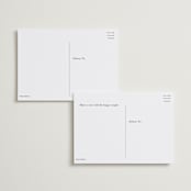 "Poetic Watercolor Flowers" - RSVP Postcards in Periwinkle by Qing Ji - Back of Card