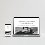 "Sophistotype" - RSVP Postcards in Sea Salt by Snow and Ivy - FREE Wedding Website