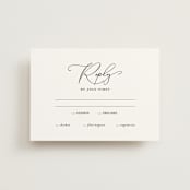 "Kindly Join Us" - RSVP Postcards in Pearl by Laura Hamm - Front