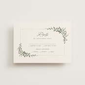 "Green Wreath" - RSVP Postcards in Champagne by Lori Wemple - Front