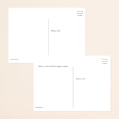 "Classical" - RSVP Postcards in Taupe by Jessica Williams - Back of Card
