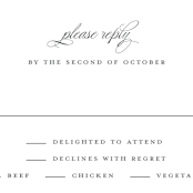 "Classical" - RSVP Postcards in Taupe by Jessica Williams - Detail