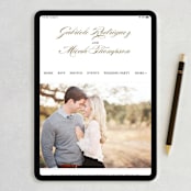 "Flourish" - RSVP Postcards in Antique by Jennifer Postorino - FREE Wedding Website