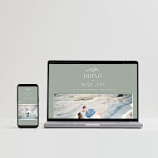 "Soft Arch" - RSVP Postcards in Sage by Erica Krystek - FREE Wedding Website