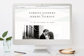 "Forever And" - RSVP Postcards in Black Tie by Kim Dietrich Elam - FREE Wedding Website